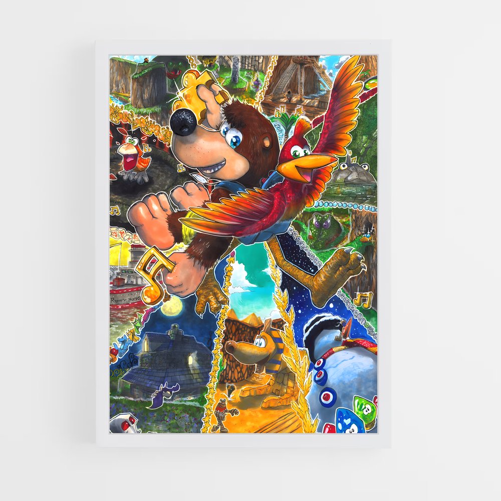 Poster Aventure Aérienne – affiche Super Smash Bros (vue 3)